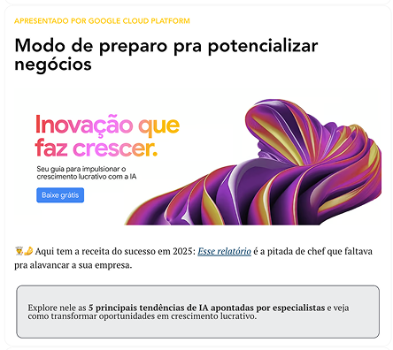 Exemplo anúncio texto